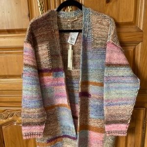 NWT LOVESTITCH NANETTE PATCHWORK CARDIGAN SIZE M